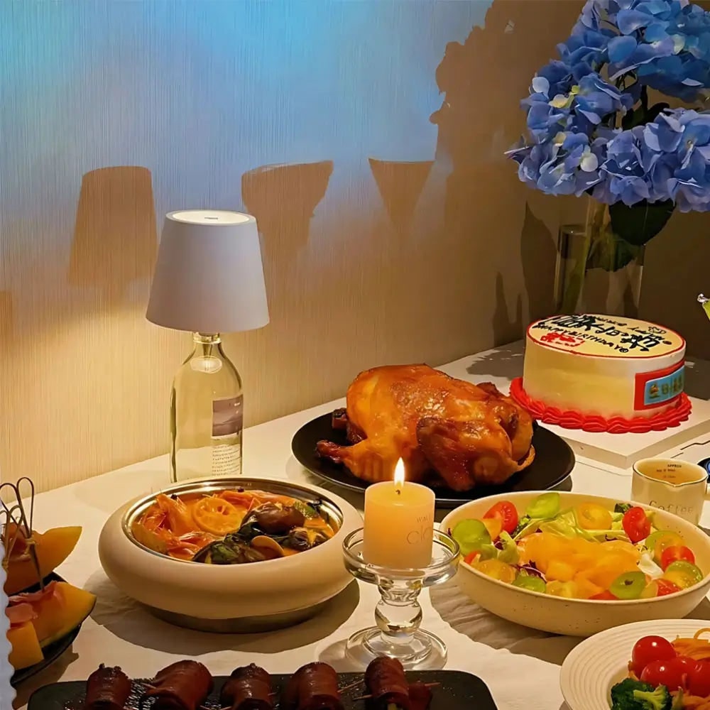 Rechargeable Cordless Table Lamp with LED Bottle Topper and Battery Powered Design - Image 8