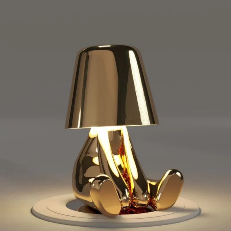 Rechargeable Cordless Table Lamp with Touch Dimming and Decorative Figure Design - Image 10