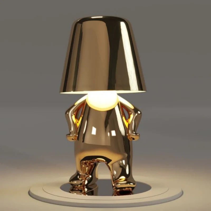 Rechargeable Cordless Table Lamp with Touch Dimming and Decorative Figure Design - Image 11