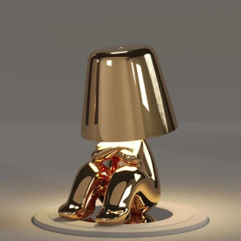 Rechargeable Cordless Table Lamp with Touch Dimming and Decorative Figure Design - Image 14