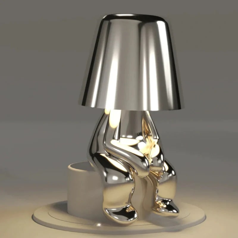 Rechargeable Cordless Table Lamp with Touch Dimming and Decorative Figure Design - Image 17