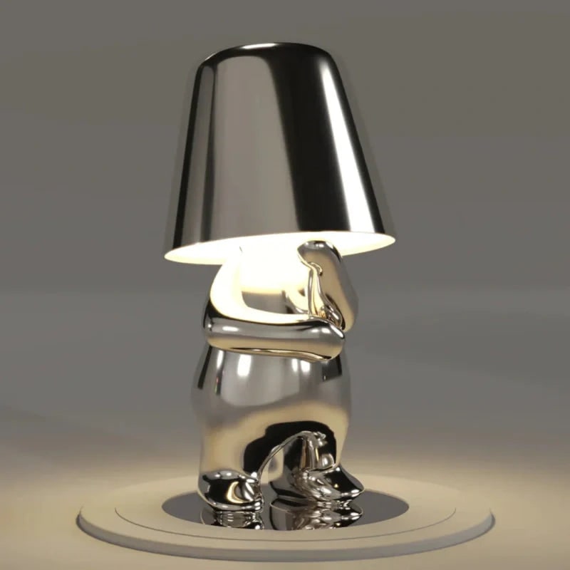 Rechargeable Cordless Table Lamp with Touch Dimming and Decorative Figure Design - Image 18