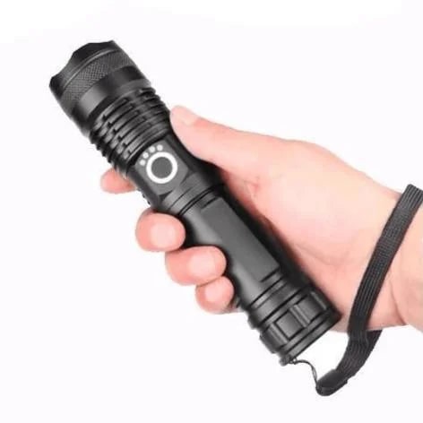 Rechargeable LED Flashlight with Super Bright Adjustable Focus and Tactical Aluminum Body - Image 3