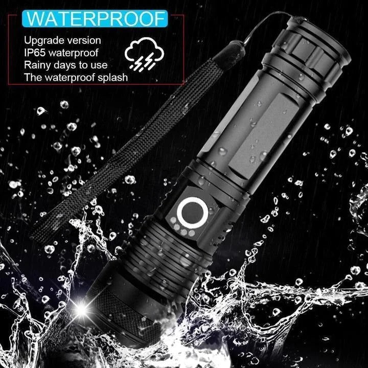 Rechargeable LED Flashlight with Super Bright Adjustable Focus and Tactical Aluminum Body - Image 4