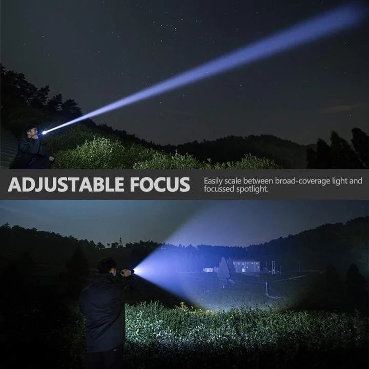 Rechargeable LED Flashlight with Super Bright Adjustable Focus and Tactical Aluminum Body - Image 5