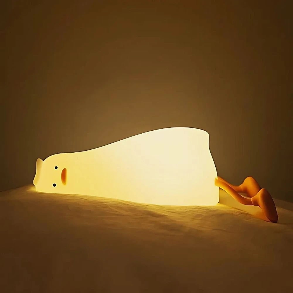 Rechargeable Silicone Night Light with Touch Activated Warm LED Glow for Kids - Image 1