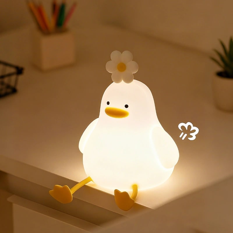 Rechargeable Silicone Night Light with Touch Activated Warm LED Glow for Kids - Image 17