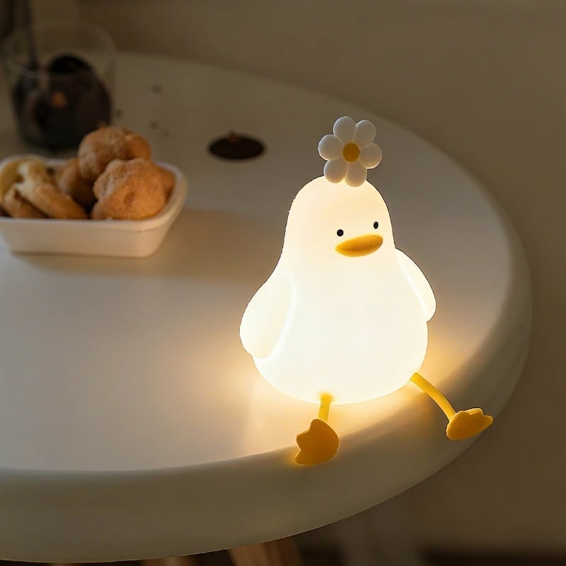 Rechargeable Silicone Night Light with Touch Activated Warm LED Glow for Kids - Image 18