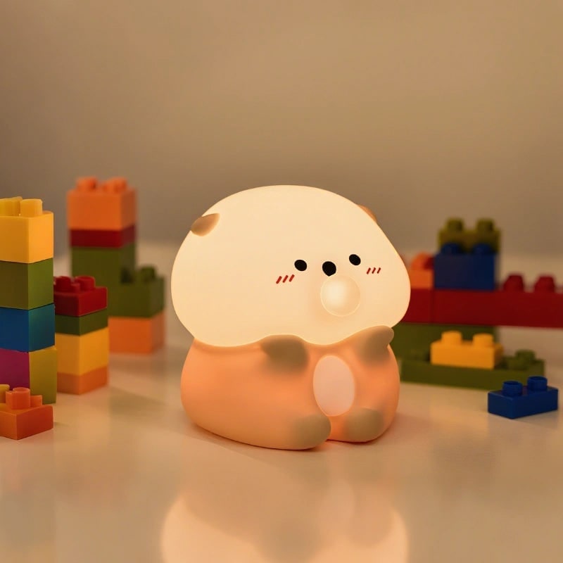 Rechargeable Silicone Night Light with Touch Activated Warm LED Glow for Kids - Image 21