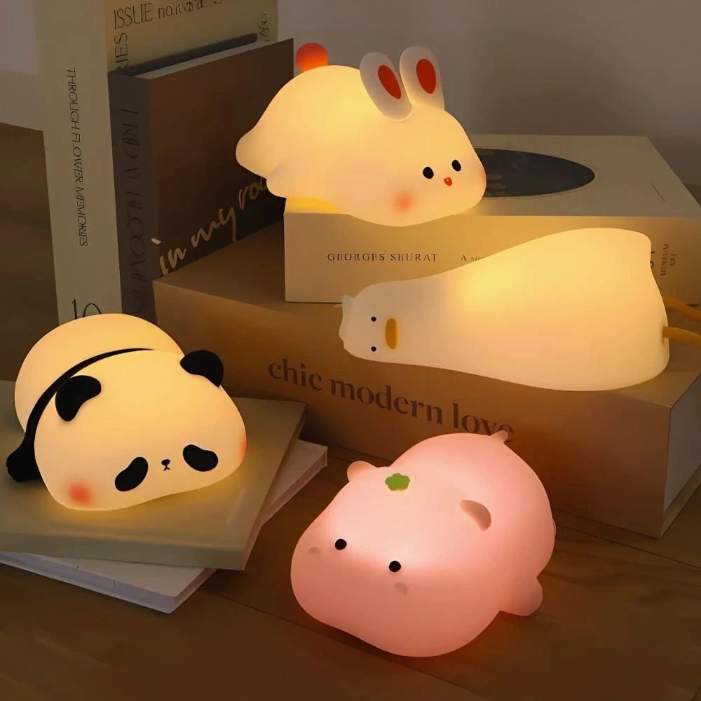Rechargeable Silicone Night Light with Touch Activated Warm LED Glow for Kids - Image 22