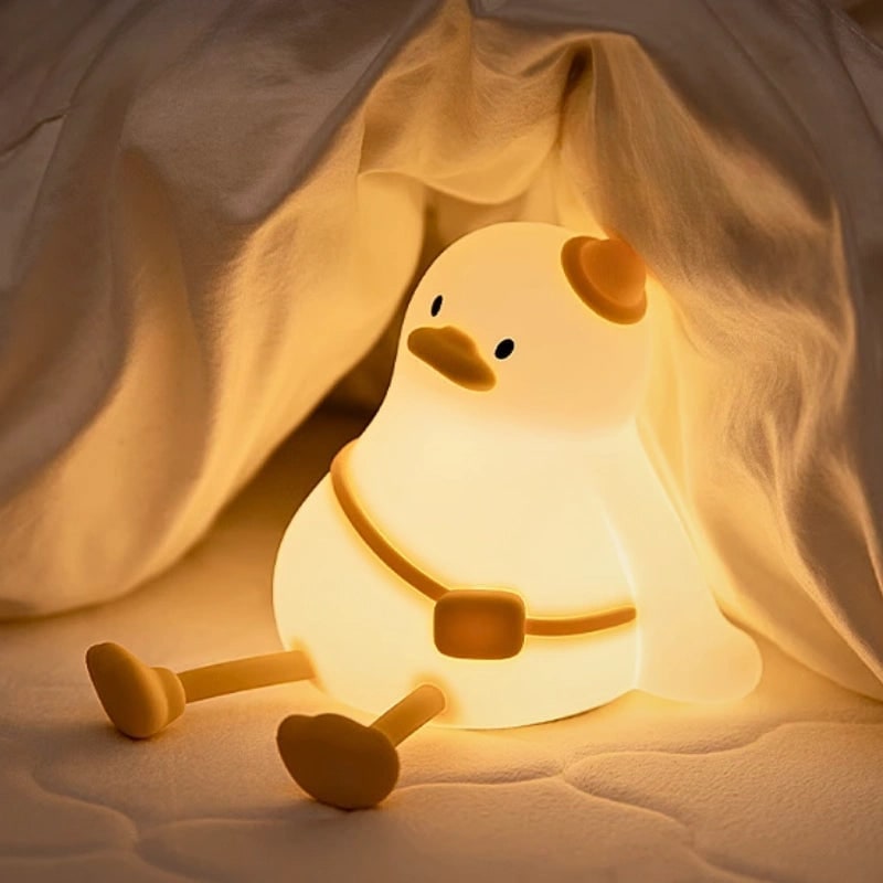 Rechargeable Silicone Night Light with Touch Activated Warm LED Glow for Kids - Image 6