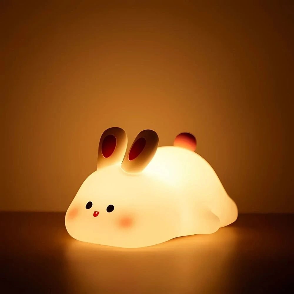 Rechargeable Silicone Night Light with Touch Activated Warm LED Glow for Kids - Image 7