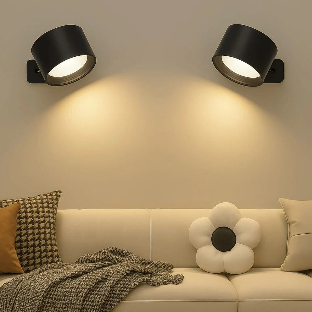 Rechargeable Wall Sconce with Cordless LED Lighting and 360° Magnetic Rotation - Image 2