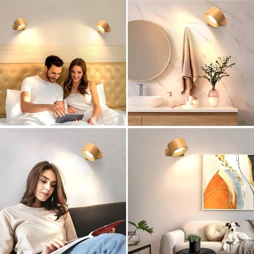 Rechargeable Wall Sconce with Cordless LED Lighting and 360° Magnetic Rotation - Image 7