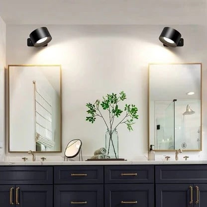 Rechargeable Wall Sconce with Cordless LED Lighting and 360° Magnetic Rotation - Image 9