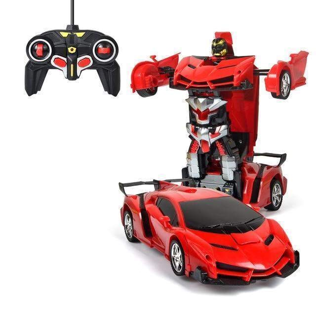 Remote Control Car That Transforms Into Robot with LED Lights and Sound Effects - Image 1