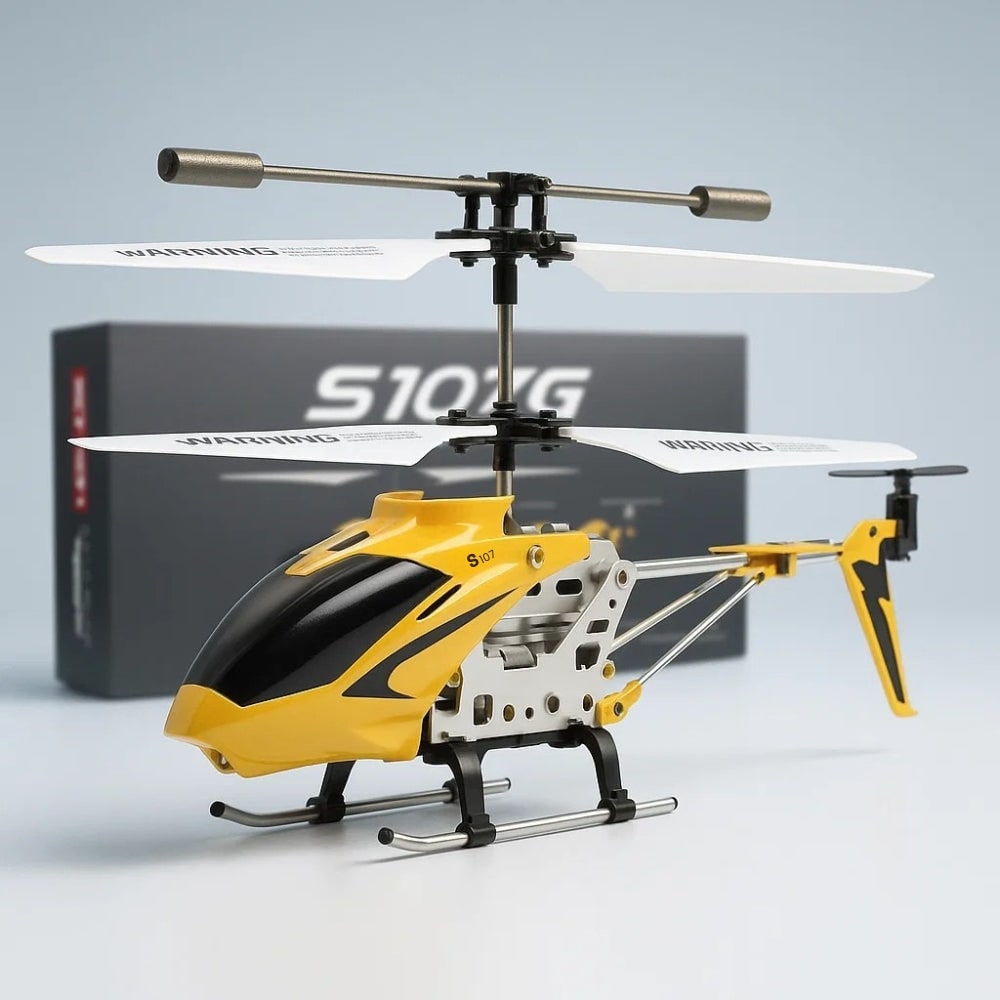 Remote Control Helicopter with Coaxial Rotors Crash-Resistant Metal Frame and LED Lights - Image 1