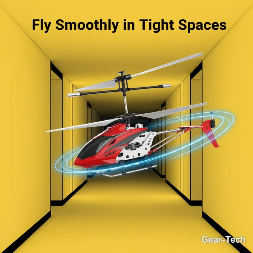 Remote Control Helicopter with Coaxial Rotors Crash-Resistant Metal Frame and LED Lights - Image 11