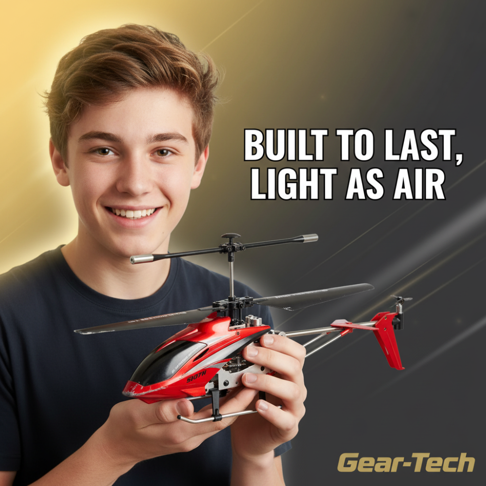 Remote Control Helicopter with Coaxial Rotors Crash-Resistant Metal Frame and LED Lights - Image 15