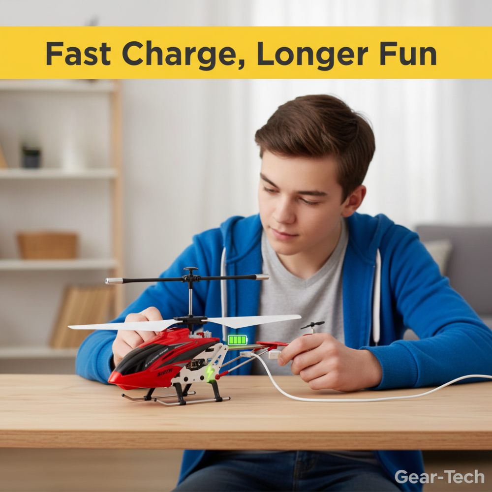 Remote Control Helicopter with Coaxial Rotors Crash-Resistant Metal Frame and LED Lights - Image 17