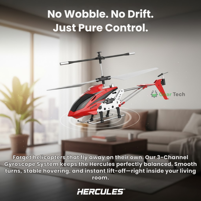 Remote Control Helicopter with Coaxial Rotors Crash-Resistant Metal Frame and LED Lights - Image 3
