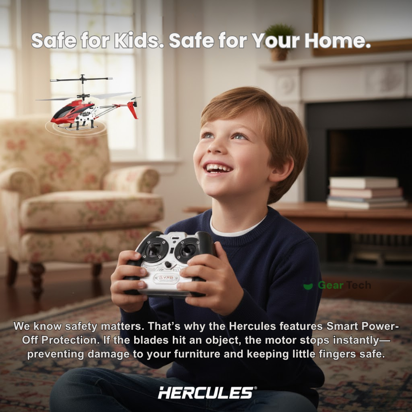 Remote Control Helicopter with Coaxial Rotors Crash-Resistant Metal Frame and LED Lights - Image 4
