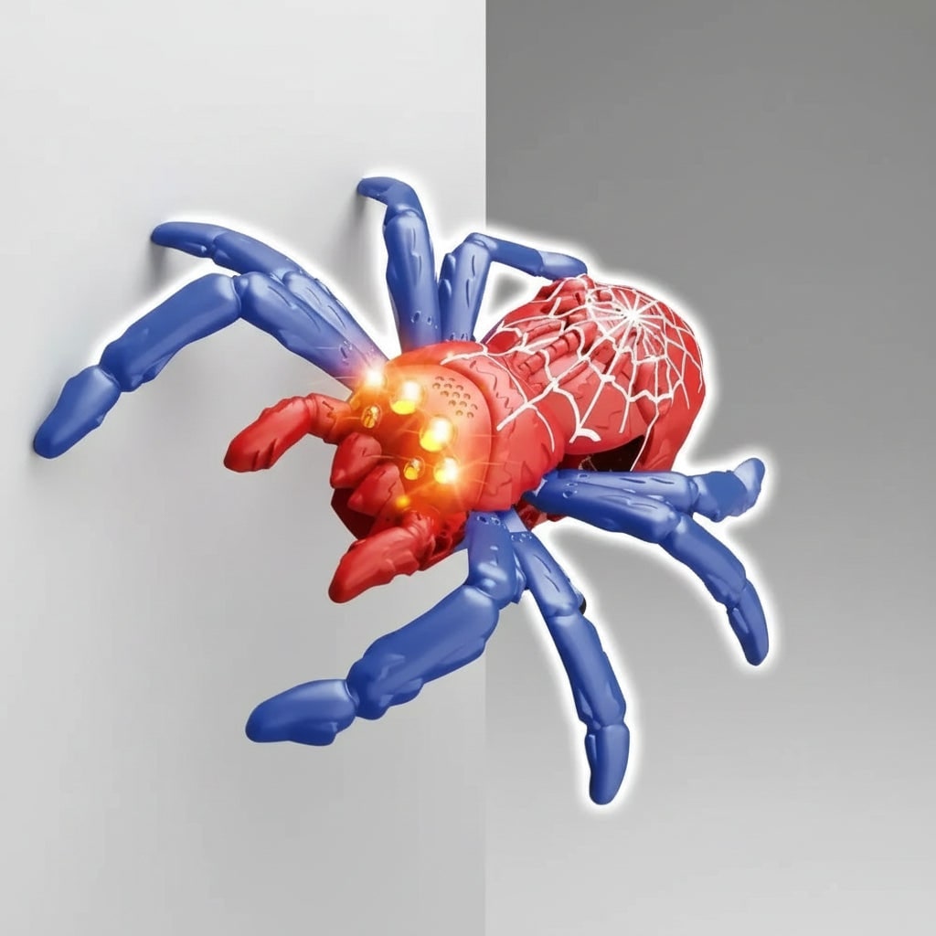 Remote Control Spider Toy with Wall Climbing Function and USB Rechargeable LED Eyes - Image 3