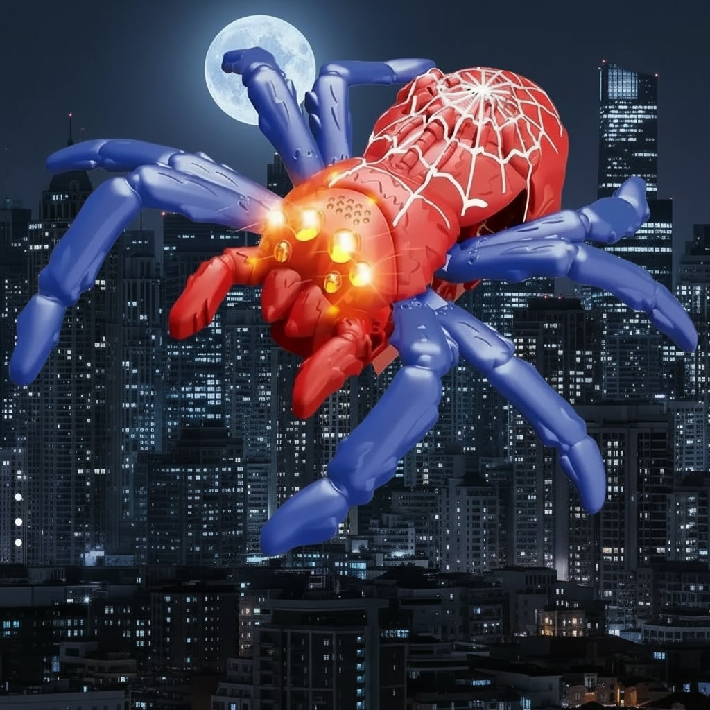 Remote Control Spider Toy with Wall Climbing Function and USB Rechargeable LED Eyes - Image 8