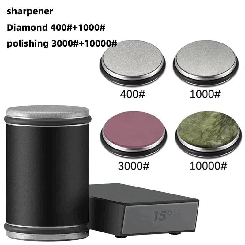 Rolling Knife Sharpener with Manual Diamond-Coated Wheels and Magnetic Angle Guide - Image 60
