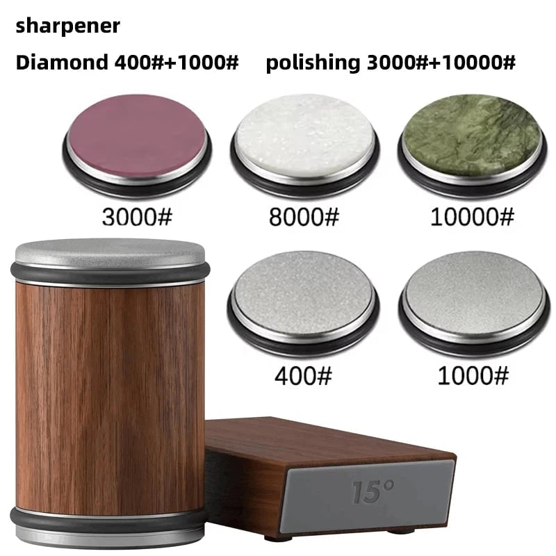 Rolling Knife Sharpener with Manual Diamond-Coated Wheels and Magnetic Angle Guide - Image 61
