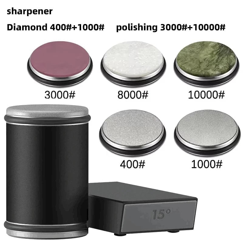 Rolling Knife Sharpener with Manual Diamond-Coated Wheels and Magnetic Angle Guide - Image 62