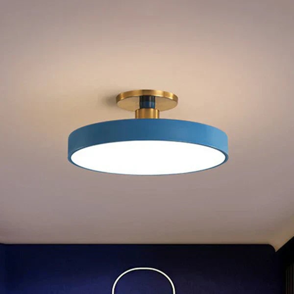 Round LED Ceiling Light Fixture with Semi Flush Mount and Modern Minimalist Design - Image 2