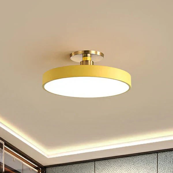 Round LED Ceiling Light Fixture with Semi Flush Mount and Modern Minimalist Design - Image 3