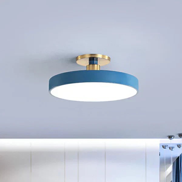Round LED Ceiling Light Fixture with Semi Flush Mount and Modern Minimalist Design - Image 7