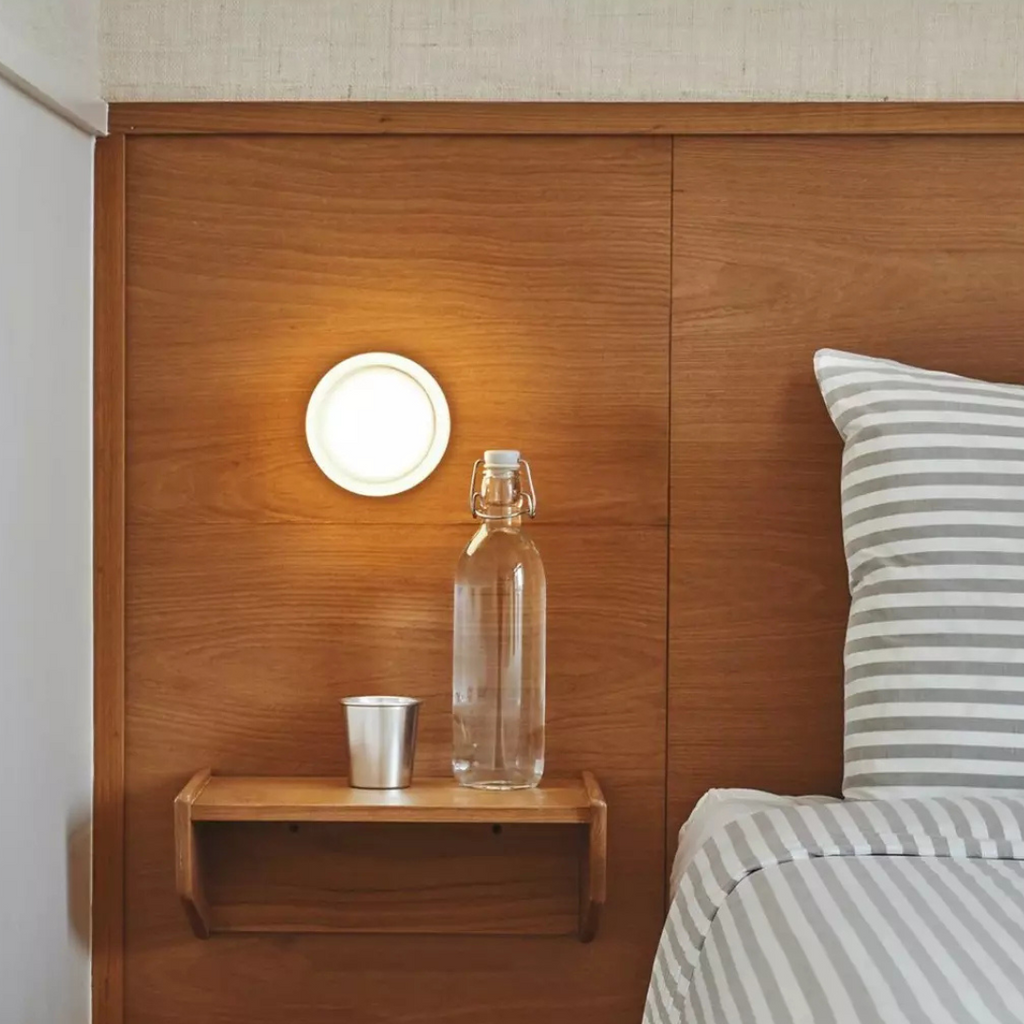 Round LED Wall Light with Frosted Glass Diffuser Flush Mount Bedroom Sconce - Image 2