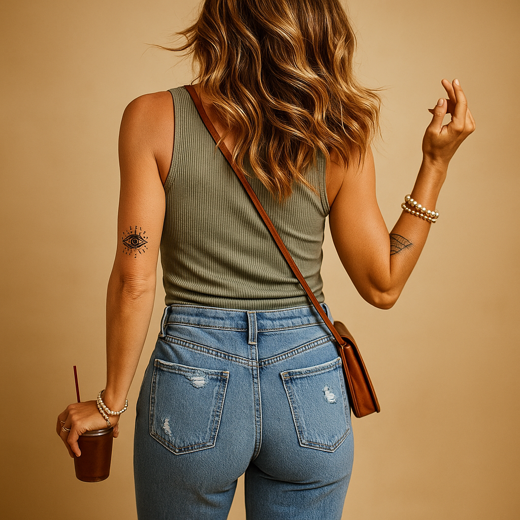 Women’s slim-fit tank top with soft cotton-blend fabric and U-neck design, ideal for summer days, beach outings, and casual wear.