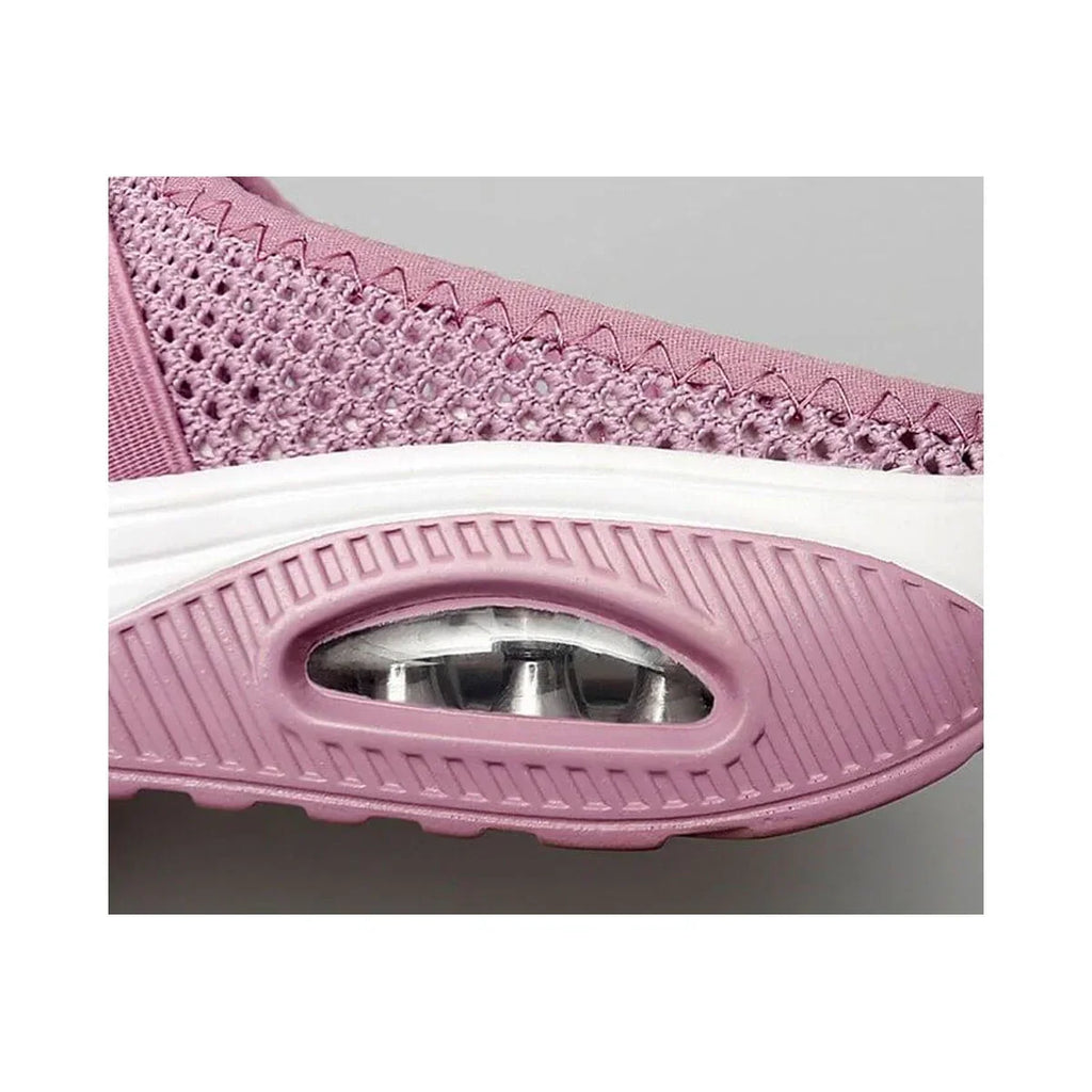 Slip-On Mule Sneakers with Air Cushion Mesh Upper and Cushioned Platform Sole - Image 7