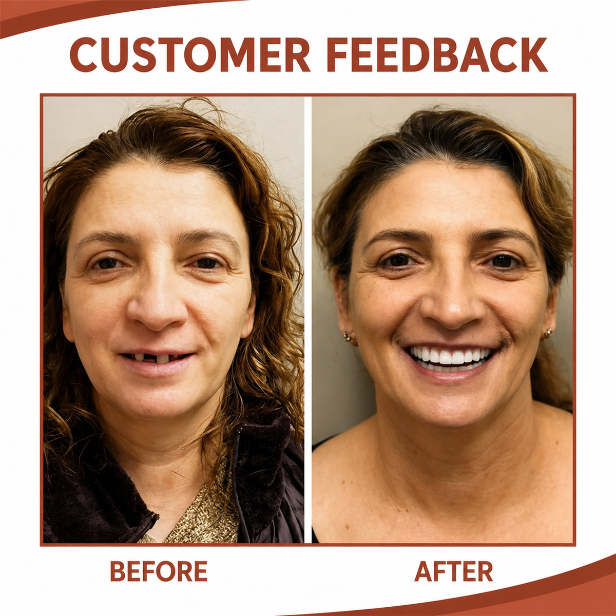 Snap on Veneers Temporary Fake Teeth with Moldable Fit Upper and Lower Set - Image 3