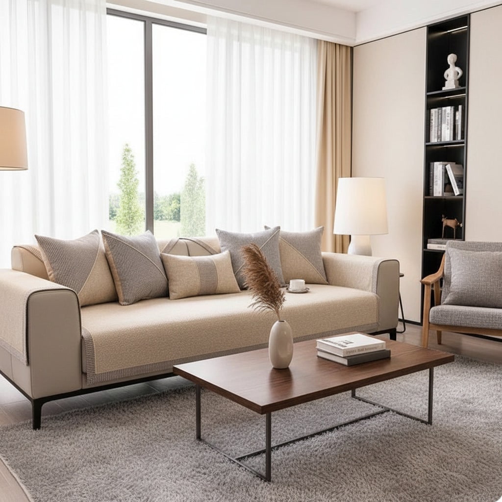 Sofa Couch Cover Quilted Sectional with Non-Slip Modular Design and Washable Fabric - Image 3