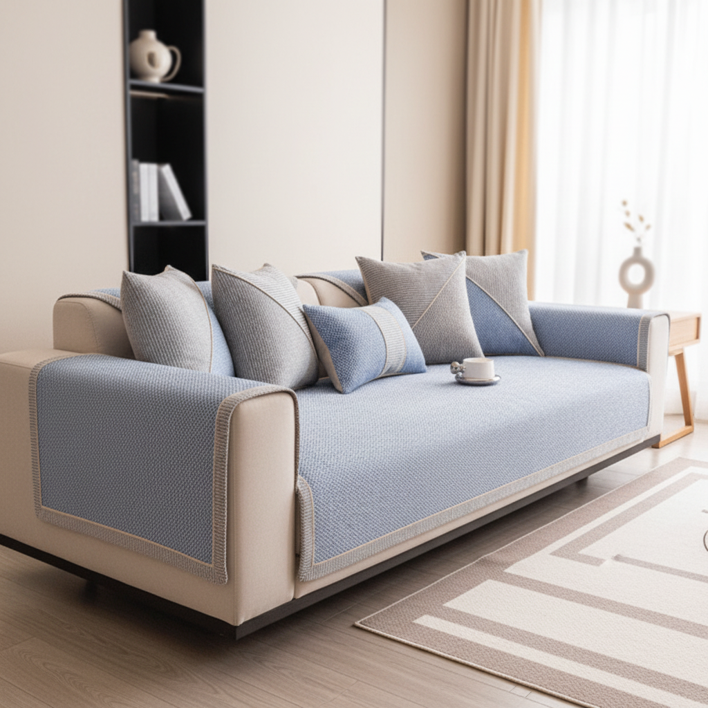 Sofa Couch Cover Quilted Sectional with Non-Slip Modular Design and Washable Fabric - Image 9