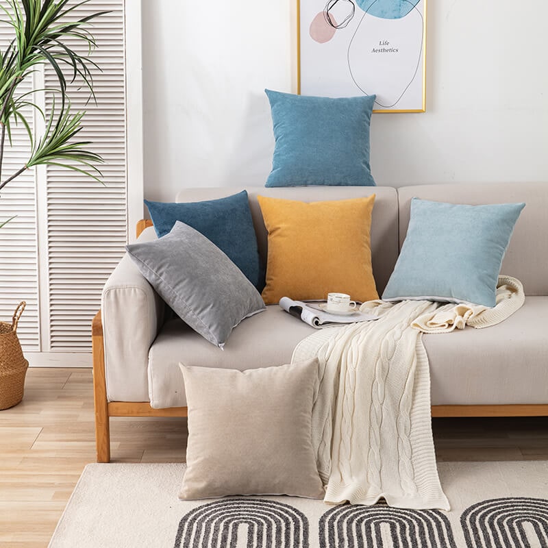 Sofa Couch Cover Throw Blanket Water-Resistant Chenille with Pom-Pom Trim Washable - Image 4
