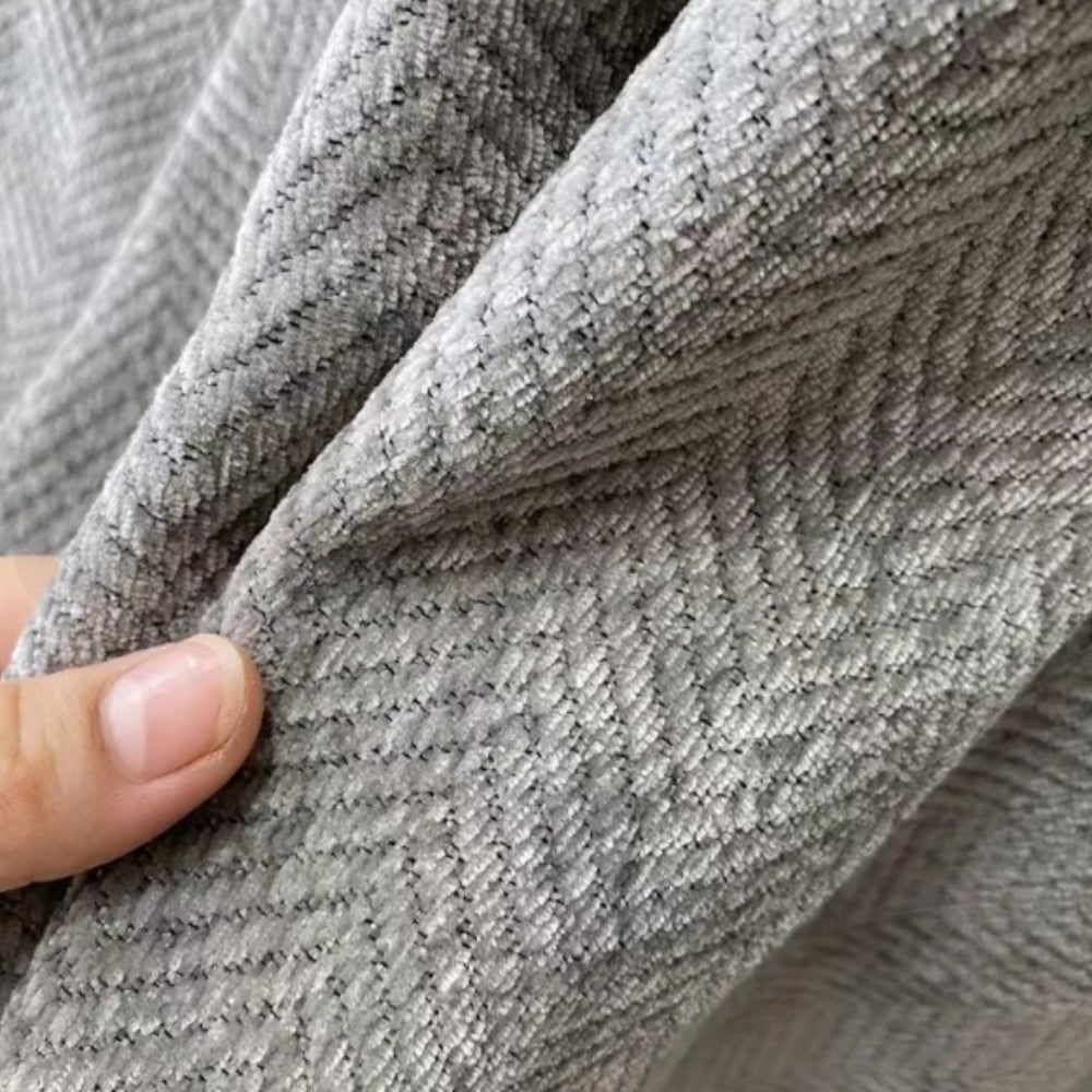 Sofa Couch Cover Throw Blanket with Herringbone Weave and Fringe Trim - Image 8