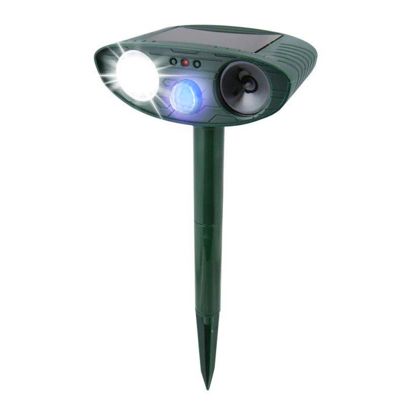 Solar Powered Ultrasonic Pest Repeller with LED Light and Motion Sensor for Garden - Image 14