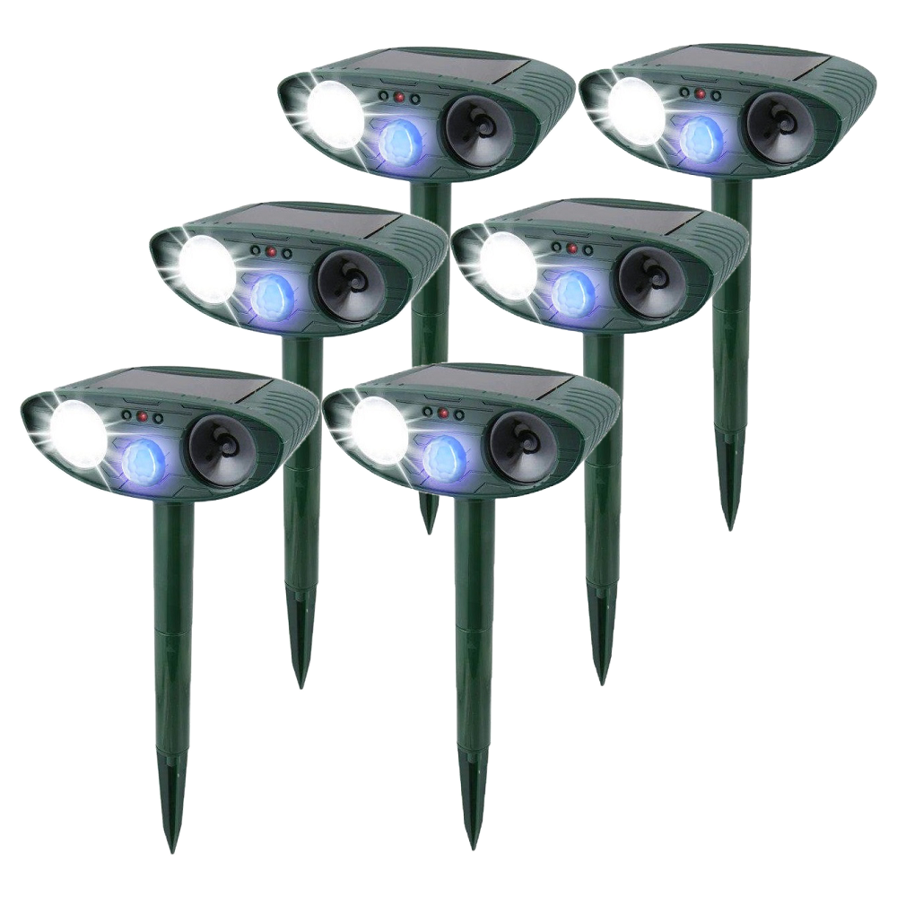 Solar Powered Ultrasonic Pest Repeller with LED Light and Motion Sensor for Garden - Image 21