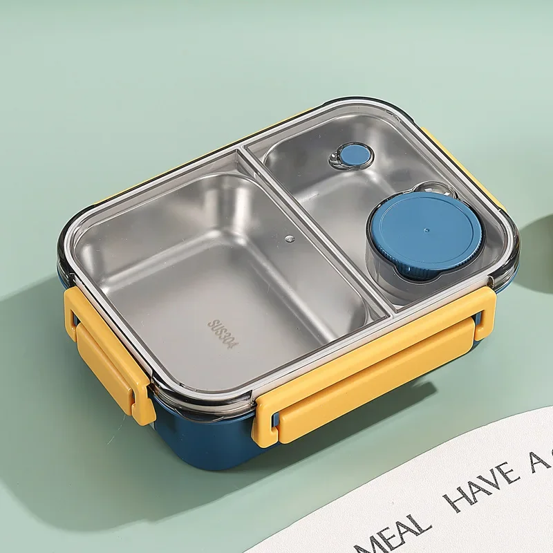 Stainless Steel Bento Lunch Box with Compartments Leak-Proof Lid and Sauce Container - Image 10