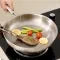Stainless Steel Frying Pan with Titanium Hammered Interior and Glass Lid for Induction - Image 1