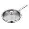Stainless Steel Frying Pan with Titanium Hammered Interior and Glass Lid for Induction - Image 5