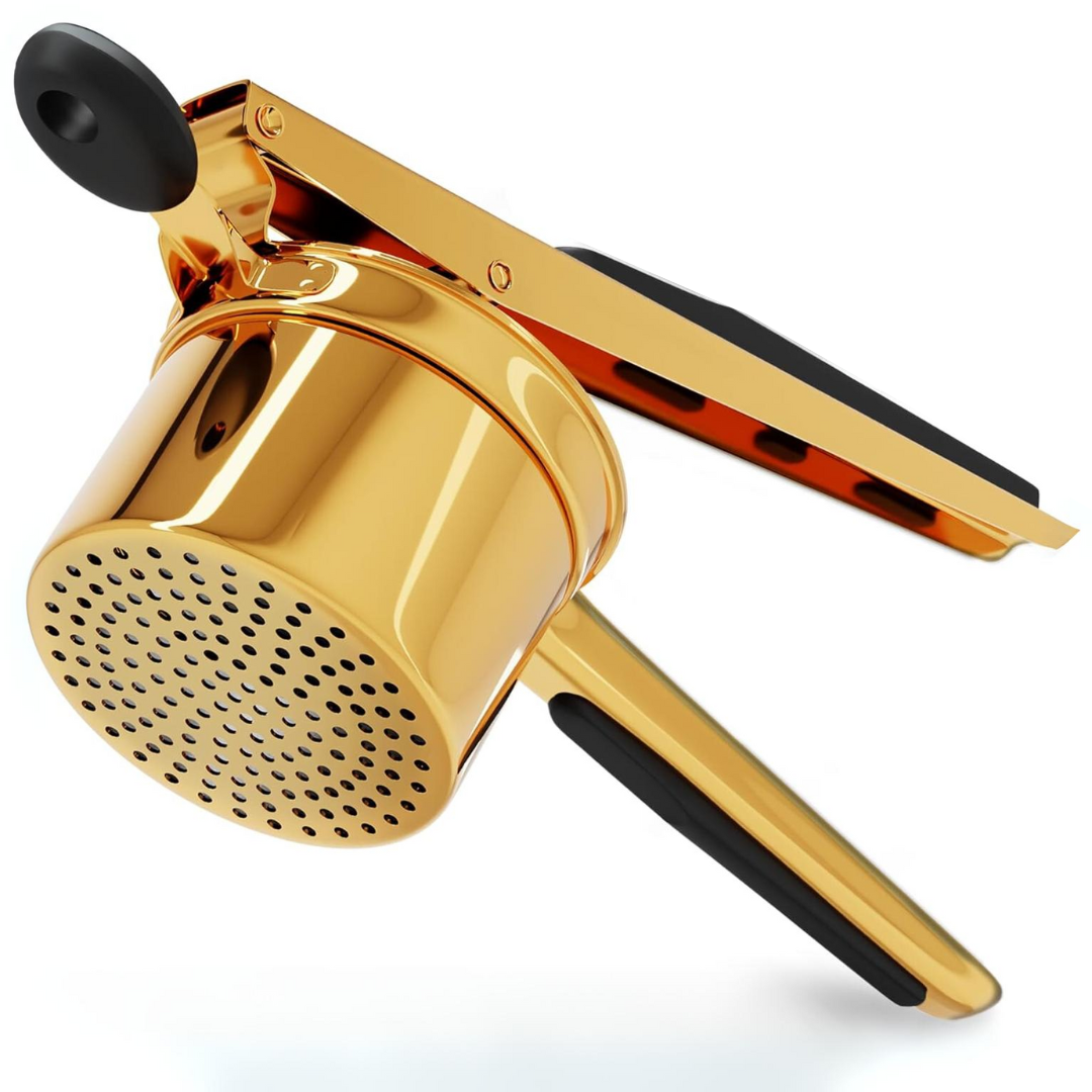 Stainless Steel Potato Ricer Press with Interchangeable Disks and Non-Slip Handles - Image 4