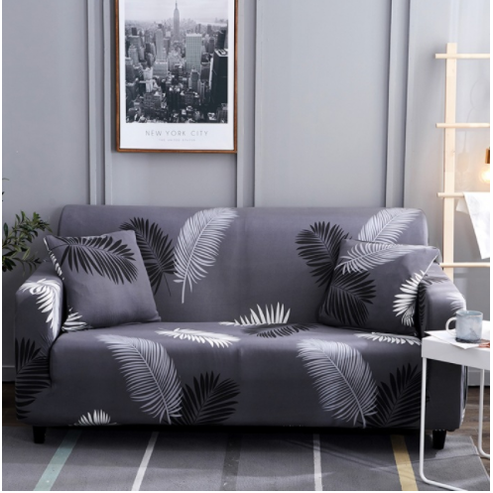 Stretch Sofa Cover with Fitted Slipcover Design and Matching Cushion - Image 2