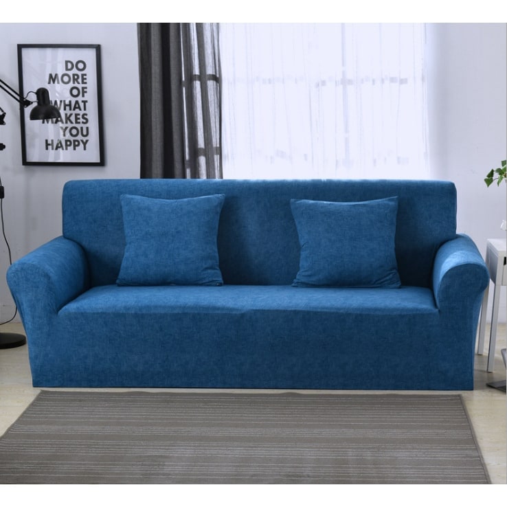 Stretch Sofa Cover with Fitted Slipcover Design and Matching Cushion - Image 7